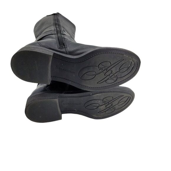 Enzo Angiolini Leather Boots Tall Equestrian Riding Easporty Zip Up Black Sz 7M - Picture 8 of 8